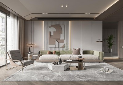 现代家居客厅3D模型下载